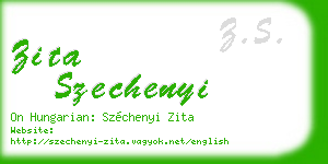 zita szechenyi business card